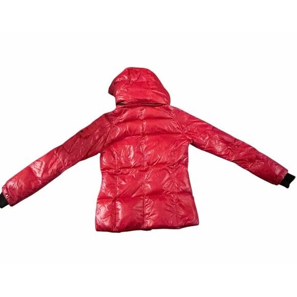 Sam. S13 Freestyle Down Nylon Puffer Jacket Candy Red Size S Festive Winter Coat - Picture 4 of 16